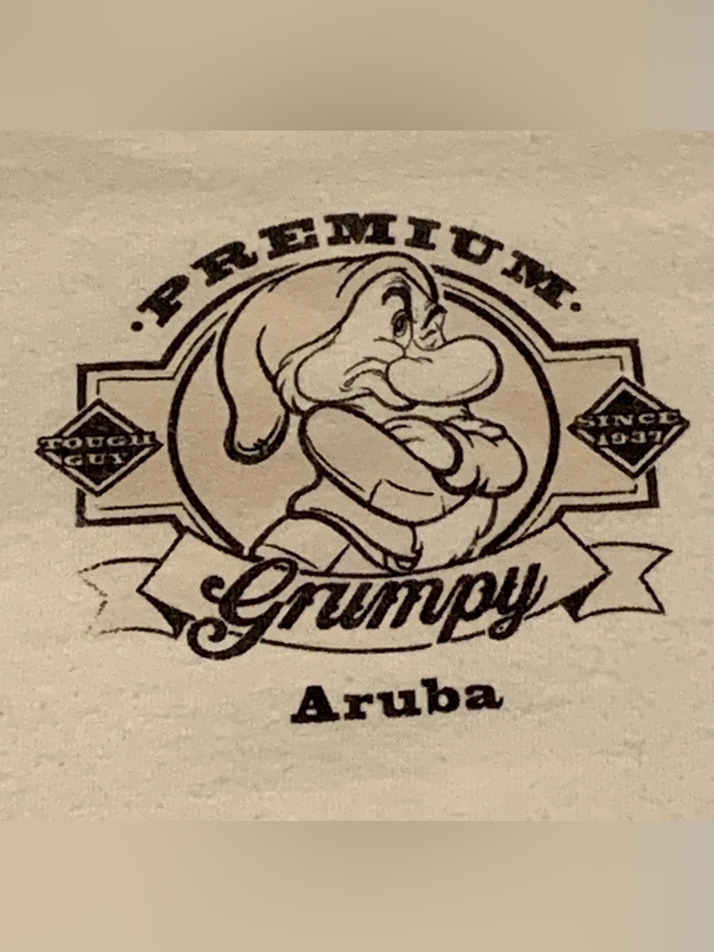 Grumpy Graphic Short Sleeve Tee - White/Black